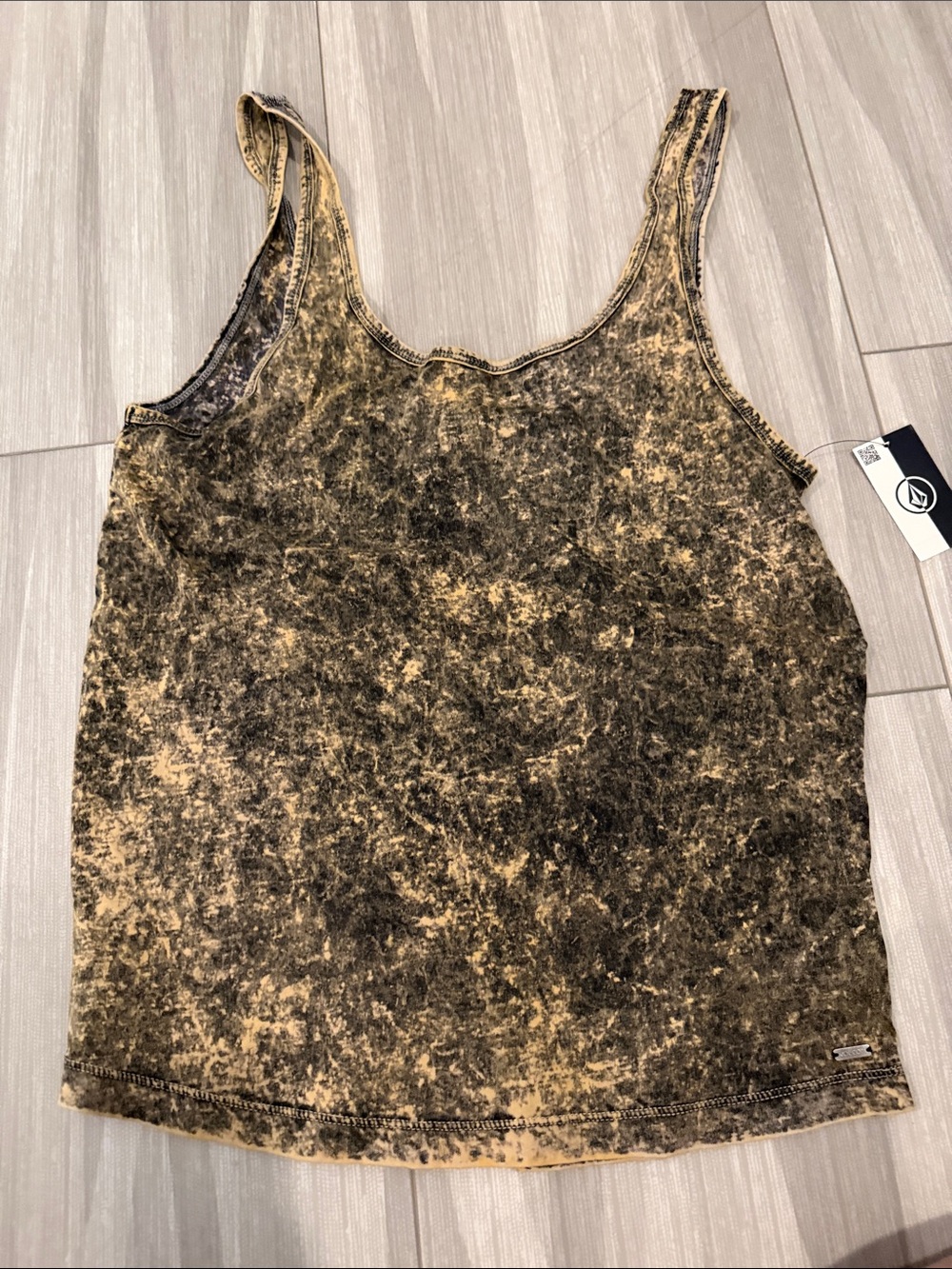Volcom Women’s Mineral Wash Tank Top - Brown/Cream